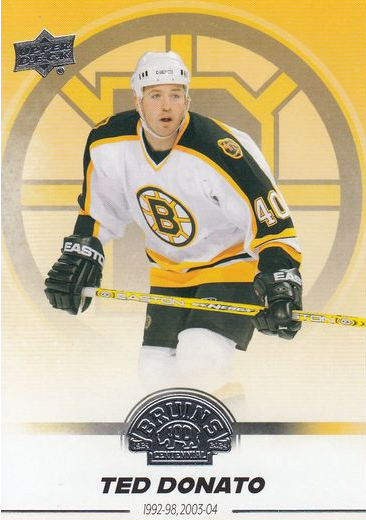 řadová karta TED DONATO 23-24 UD Boston Bruins Centennial číslo 72